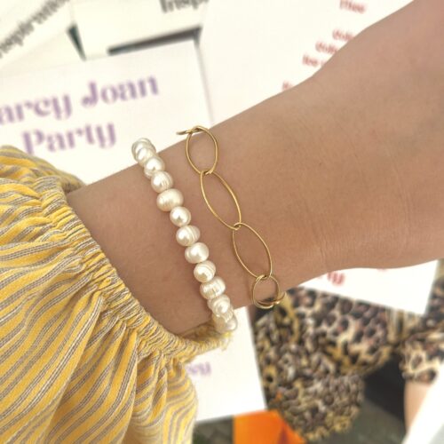 Hoop armband goud